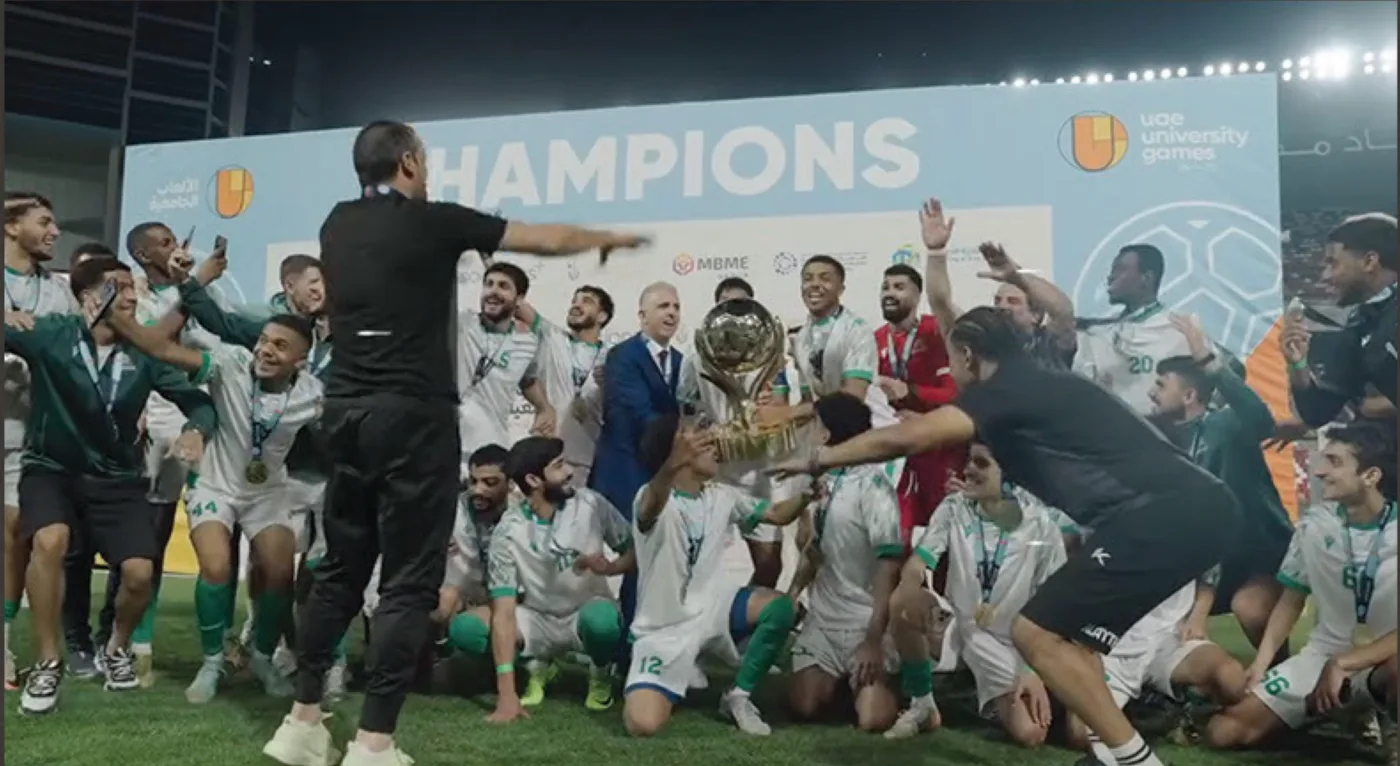 UAE University Games 24–25: Champions, at the trophy presentation